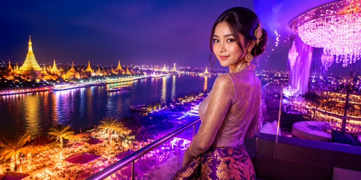 မော်လမြိုင် ညအရောင်းစျေးတွင် ลอตเตอรี่ရောင်းဝယ်မှု
